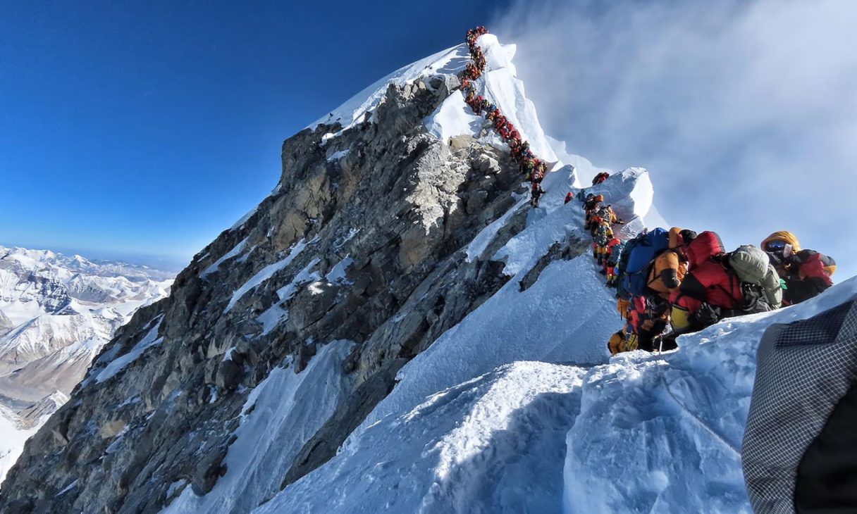 Shailee Basnet and team climbing Mount Everest