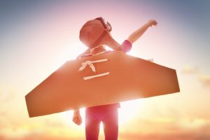 Vision boy with Paper plane wings